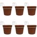 6 Macetas cilíndricas Ø 10 cm con ganchos 6 Macetas cilíndricas Ø 10 cm con ganchos Terracota