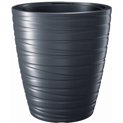 Pottone com depósito 68L Maze de plástico na cor antracite 47,5 (comprimento) x 47,5 (largura) x 52,3 (alto) cm