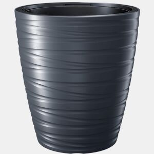 Pottone com depósito 68L Maze de plástico na cor antracite 47,5 (comprimento) x 47,5 (largura) x 52,3 (alto) cm