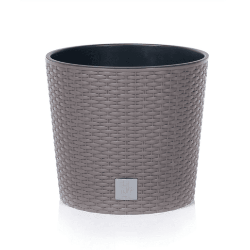 Redoto redondo 15,3 Litros rato com cubilete para plantar em cores mocca 30 x 30 x 27 cm