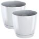 2x Maceta redonda de plastico Coubi Round P 2x Maceta redonda de plastico Coubi Round P Blanco