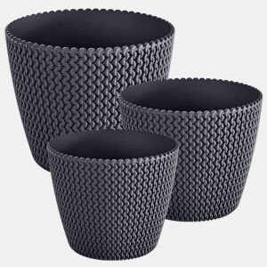 Pacote 3 Vasos Redondos Prosperplast (5811,5 Litros) Espião Plástico Plástico
