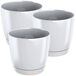 3x Maceta redonda de plastico Coubi Round P 3x Maceta redonda de plastico Coubi Round P Blanco