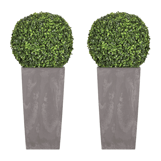 Conjunto Duplo De Maconha Alta 35 L Prosperplast Urbi Square Effect Of Plastic With Crenhe Grey Deposit, 55 (Alto) X 29,5 (Largura) X 29,5 (Profundo)