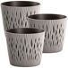 3x Maceta redonda de plastico Sandy Round 3x Maceta redonda de plastico Sandy Round Gris