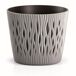 3x Maceta redonda de plastico Sandy Round 3x Maceta redonda de plastico Sandy Round Gris