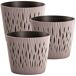 3x Maceta redonda de plastico Sandy Round 3x Maceta redonda de plastico Sandy Round Marron Claro