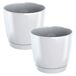 2x Maceta redonda de plastico Coubi Round P 2x Maceta redonda de plastico Coubi Round P Blanco
