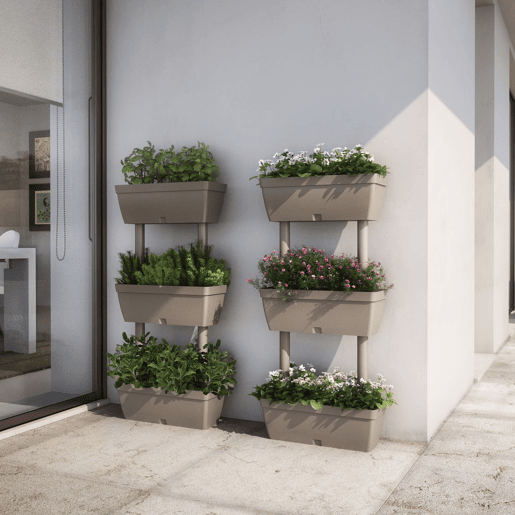 Plantador vertical de plástico 3 níveis