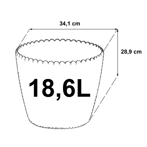 Pote redondo 18.6L Prosperplast Splofy de Mint Color, Ø34.1 x 28,9 cm Pote redondo 18.6L Prosperplast Splofy de Mint Color, Ø34.1 x 28,9 cm