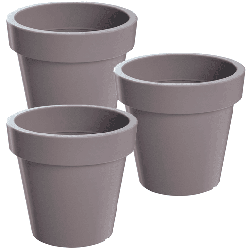 3X Lofly Plastic Pot 24,5 (Comprimento) X 24,5 (Largura) X 22,5 (Alto) Cm 3X Lofly Plastic Pot 24,5 (Comprimento) X 24,5 (Largura) X 22,5 (Alto) Cm