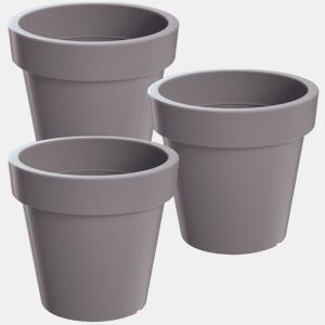 3X Lofly Plastic Pot 24,5 (Comprimento) X 24,5 (Largura) X 22,5 (Alto) Cm
