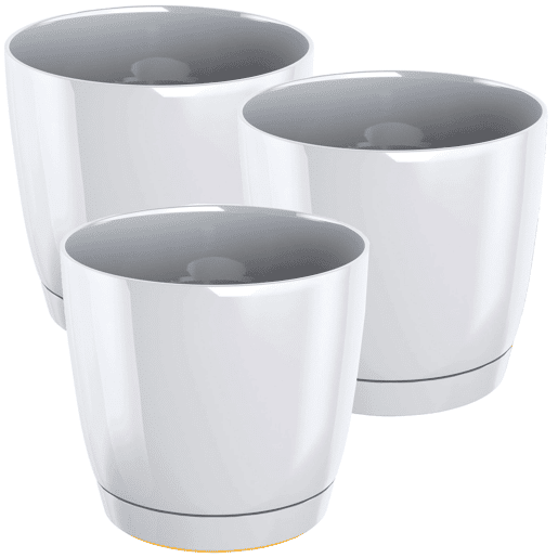 3X Round Platpl Pet Coubi Round P Na Cor Branca 18 (Longa) X 18 (Largura) X 16,5 (Altura) Cm