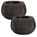 2x Prosperplast BETON BOWL de plástico CON depósito 2x Prosperplast BETON BOWL de plástico CON depósito Negro