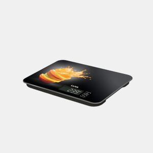 Balança de cozinha electrónica, preto laranja 15 kg