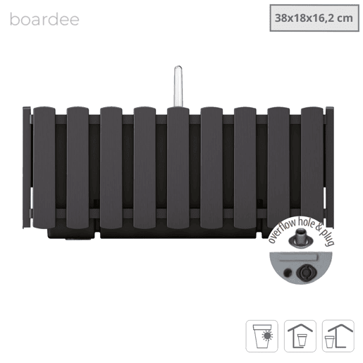 Boardee Fencycase W ValConera, Dimensões (MM) 380x180x162, Antracite Color