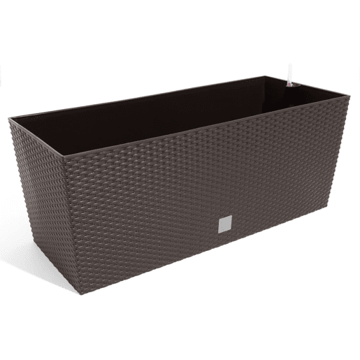 Plantador Rato de 72 litros com sistema de rega na cor chocolate 80 x 33 x 32 cm