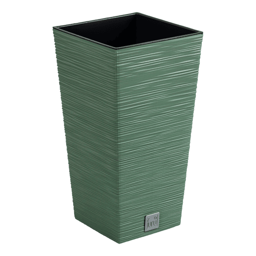 Pote verde da terra, com depósito, coleção de furu, 29,5 x 29,5 x 55 cm, capacidade de 14 L.