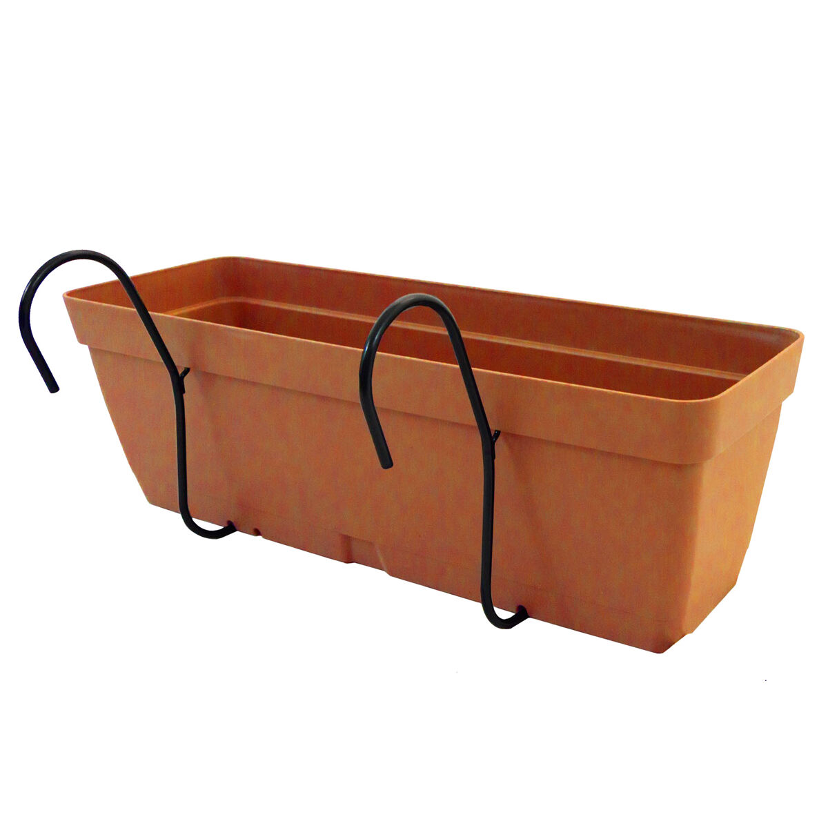 Jardinera 40 cm con soporte de fijación curvo