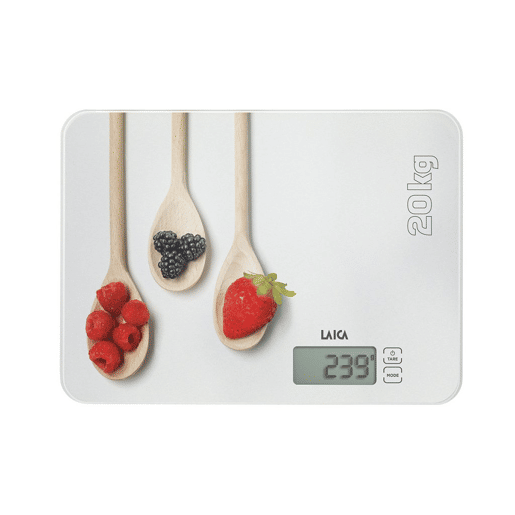 Balança de cozinha electrónica, branca 20 kg colheres