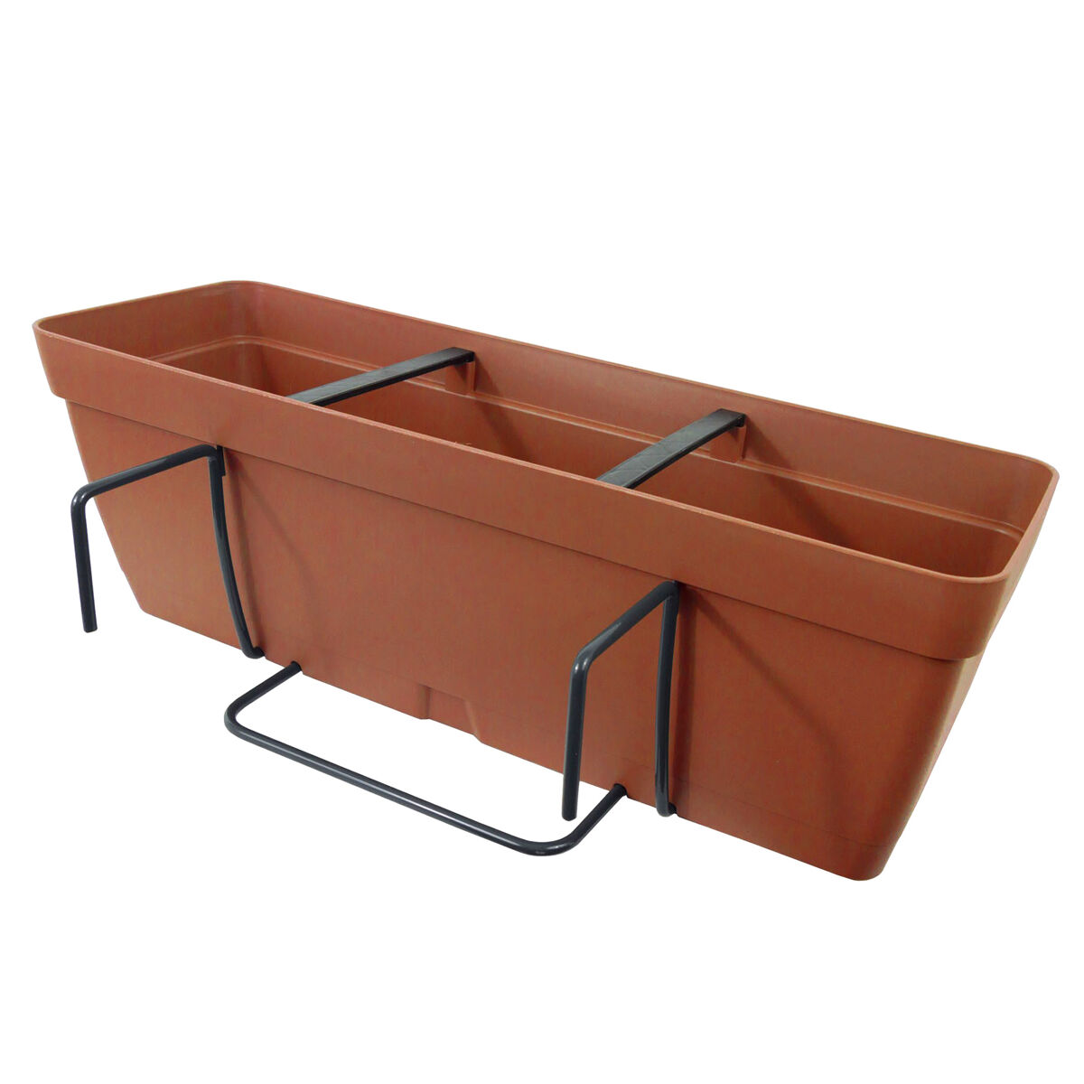 Jardinera 40 Cm Con Soporte De Fijación Curvo