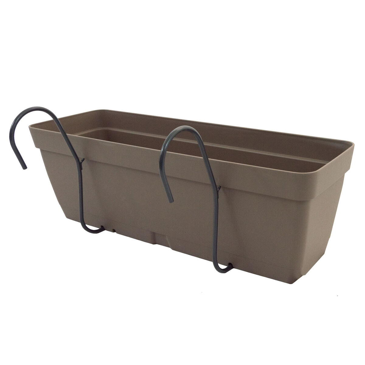 Jardinera 40 cm con soporte de fijación curvo