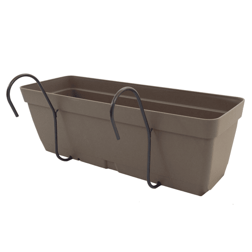Jardineiro de 40 cm com suporte de fixação curva