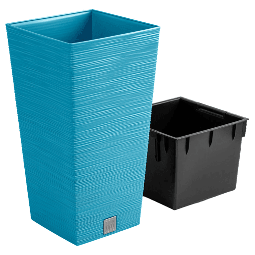 Cor azul escandinava, com depósito, coleção de furu, 20 x 20 x 38 cm, capacidade de 5 L.