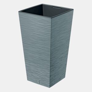Cimento macetero, com depósito, coleção FURU, 29,5 x 29,5 x 55 cm, capacidade de 14 L.