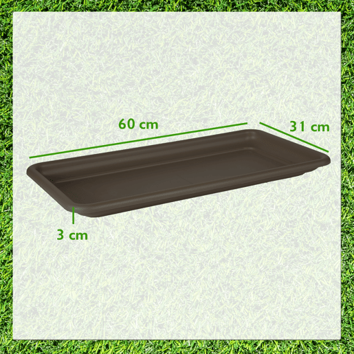 Tabuleiro Vulcano Zanvic bronze 60 x 31 x 3 cm de plástico