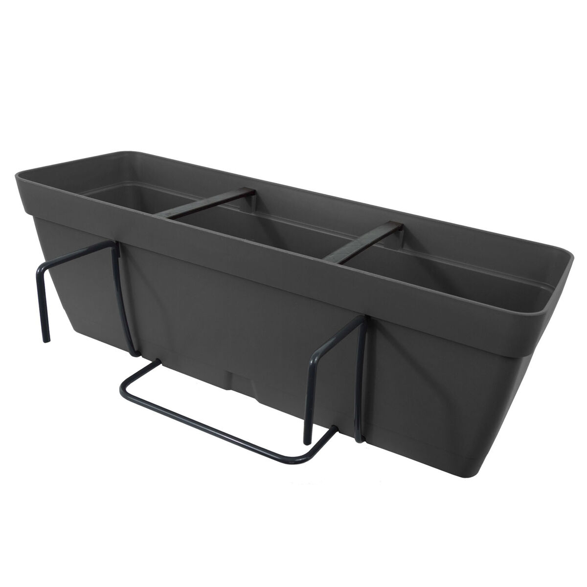 Jardinera 50 cm con escuadra de fijación cuadrada