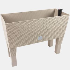 Plantador c pernas mod. rato jh 600. c rega automática 60x25x46cm. branco
