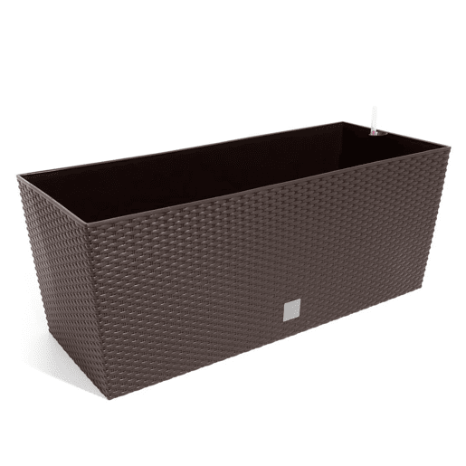 Plantador Rato de 30 litros com sistema de rega na cor chocolate 60 x 25 x 24 cm