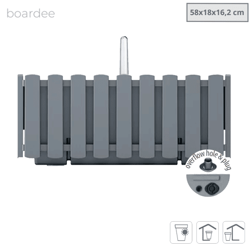 Boardee Fencycase W ValConera, Dimensões (mm) 580x180x162, Grey de pedra