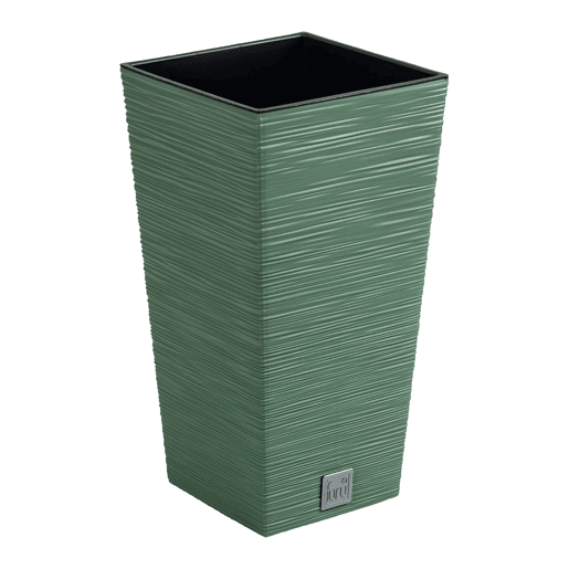 Pote verde da terra, com depósito, coleção de furu, 26,5 x 26,5 x 50 cm, capacidade de 11 L.