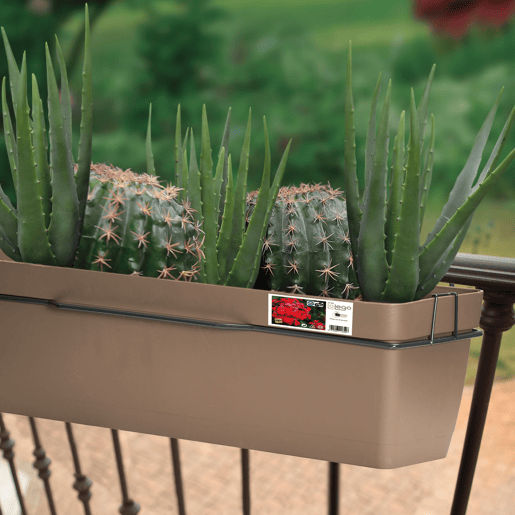 Plantador de 40 cm com suporte perimetral metálico