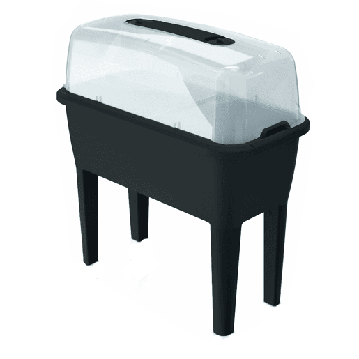Horta urbana com estufa de 52 litros em polipropileno 77 x 38 x 82 cm cor antracite