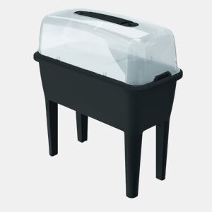 Horta urbana com estufa de 52 litros em polipropileno 77 x 38 x 82 cm cor antracite