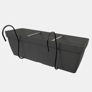 Plantador de 50 cm com suporte de fixação curvo
