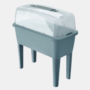 Horta urbana com estufa 52 litros em polipropileno 77 x 38 x 82 cm cor cinzenta