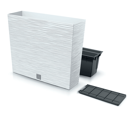 Macotero branco, com depósito, coleção de furu, 58 x 18 x 49,8 cm, capacidade de 12 L.