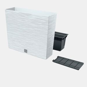 Macotero branco, com depósito, coleção de furu, 58 x 18 x 49,8 cm, capacidade de 12 L.