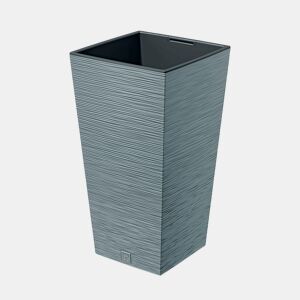 Cimento macetero, com depósito, coleção FURU, 20 x 20 x 38 cm, capacidade de 5 L.