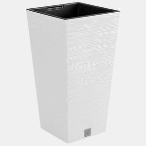 Macotero branco, com depósito, coleção FURU, 39,5 x 39,5 x 75,5 cm, capacidade de 37 L.