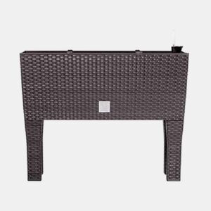 Plantador com pernas mod. rato jh 600. com sistema de rega automático 60x25x46cm. chocolate