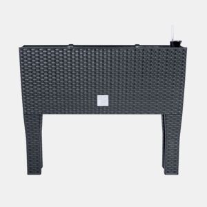 Jardineiro retangular de 30 litros de altura com cor da autrogue antracite 60 x 25 x 46 cm com pernas