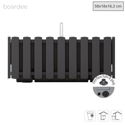 Boardee Fencycase W ValConera, Dimensões (mm) 580x180x162, cor antracite