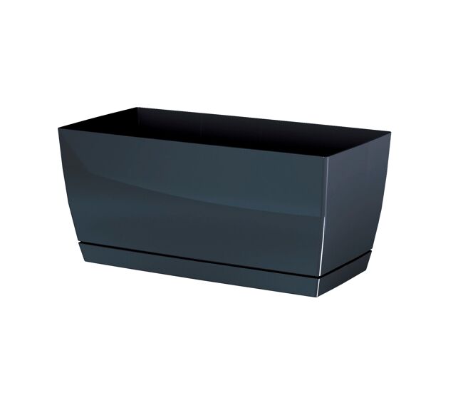 Jardinera de plastico coubi case p en color grafito 29 (largo) x 14,2 (ancho) x 13,6 (altura) cm