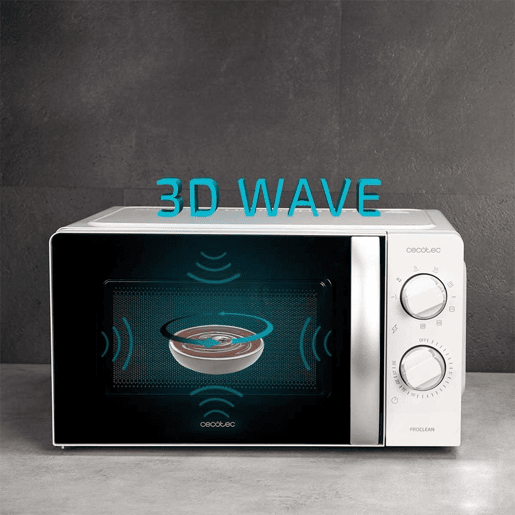 Cecotec Micro-ondas de 20 l de capacidade, função Grill, 6 níveis de potência, temporizador e seletores mecânicos. Cecotec Micro-ondas de 20 l de capacidade, função Grill, 6 níveis de potência, temporizador e seletores mecânicos.