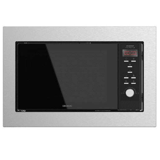 Cecotec Micro-ondas encastre digital de 23 litros de capacidade com grill, 900 W de potência e 9 funções prédefinidas.